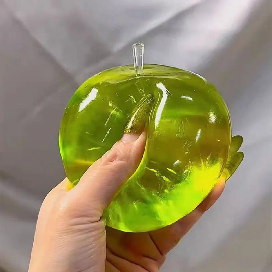 Squishy Green Apple Stress Ball Soft Fidget Sensory Toy for ADHD