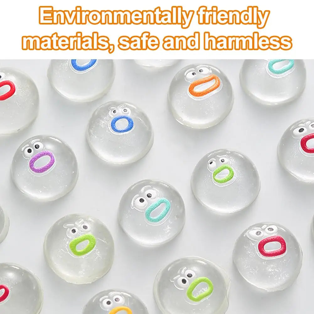 1/10Pcs Mini Squishies Expression Squeeze Fidget Toys Emotion Fidget