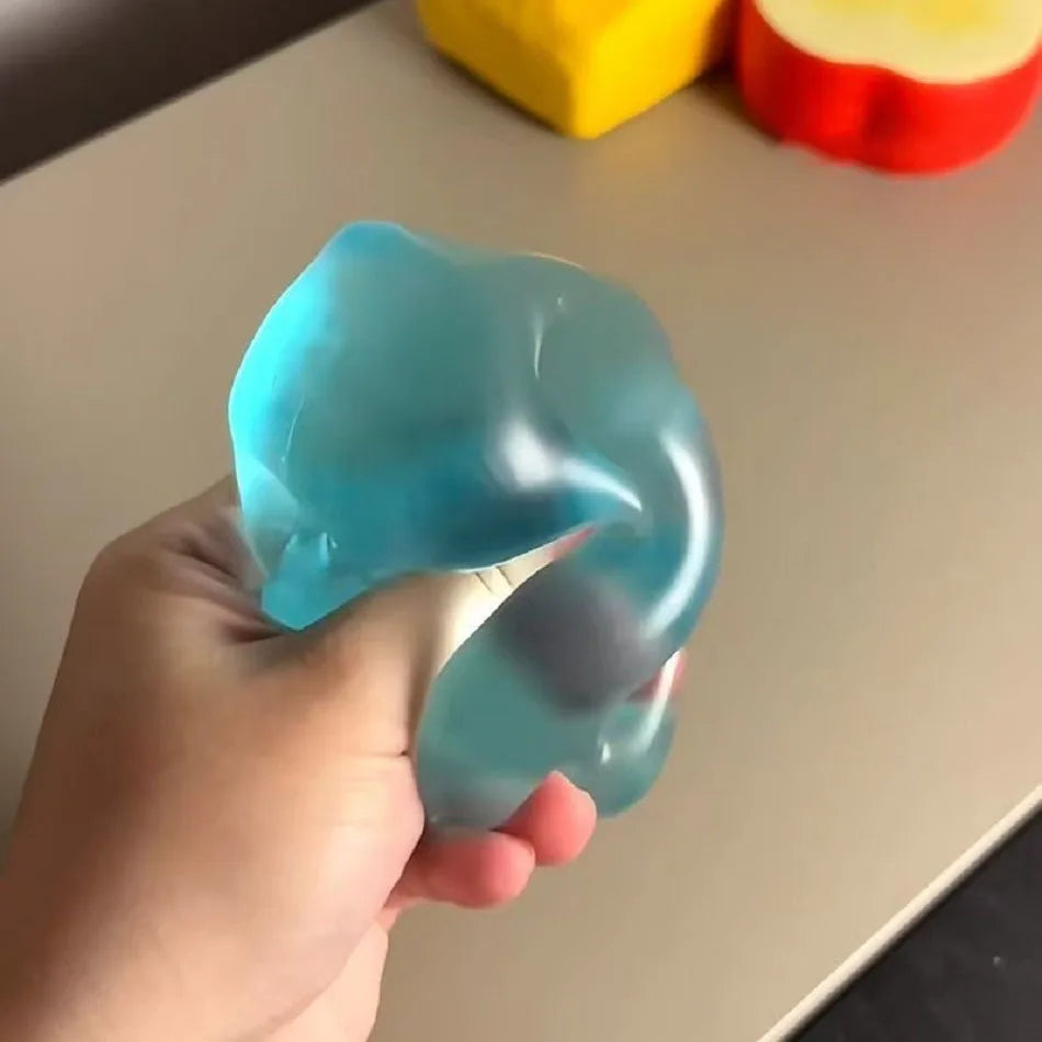 Squishy Green Apple Stress Ball Soft Fidget Sensory Toy for ADHD